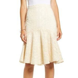 Rachel Parcell Embroidered Skirt in Beige Swan
